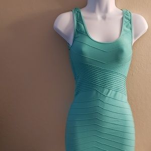 BEBE MINI DRESS LIGHT GREEN